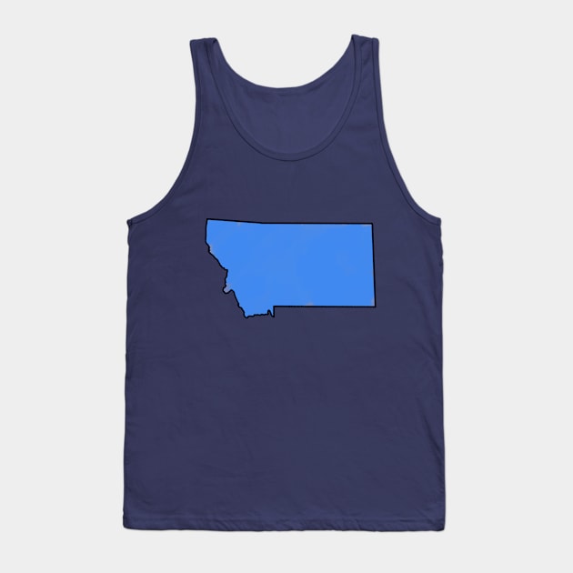 Montana - Blue Outline Tank Top by loudestkitten